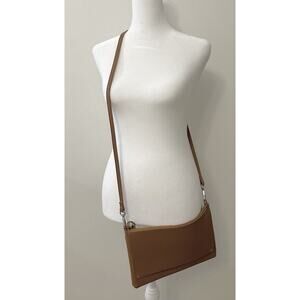 Street Level Brown Vegan Leather Crossbody Bag